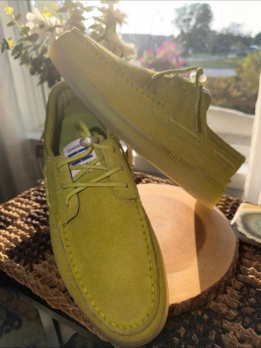 Concepts x Sperry 3-Eye Cup Morning Mist Green Suede Boat Shoes Men's 10.5 NEW